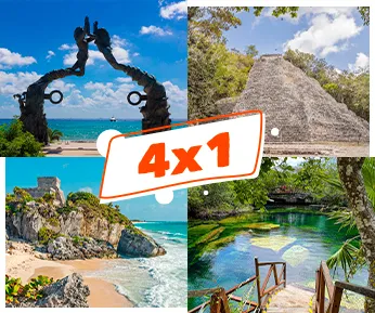 TOUR 4 EN 1 (COBÁ -TULUM-CENOTE-PLAYA DEL CARMEN)